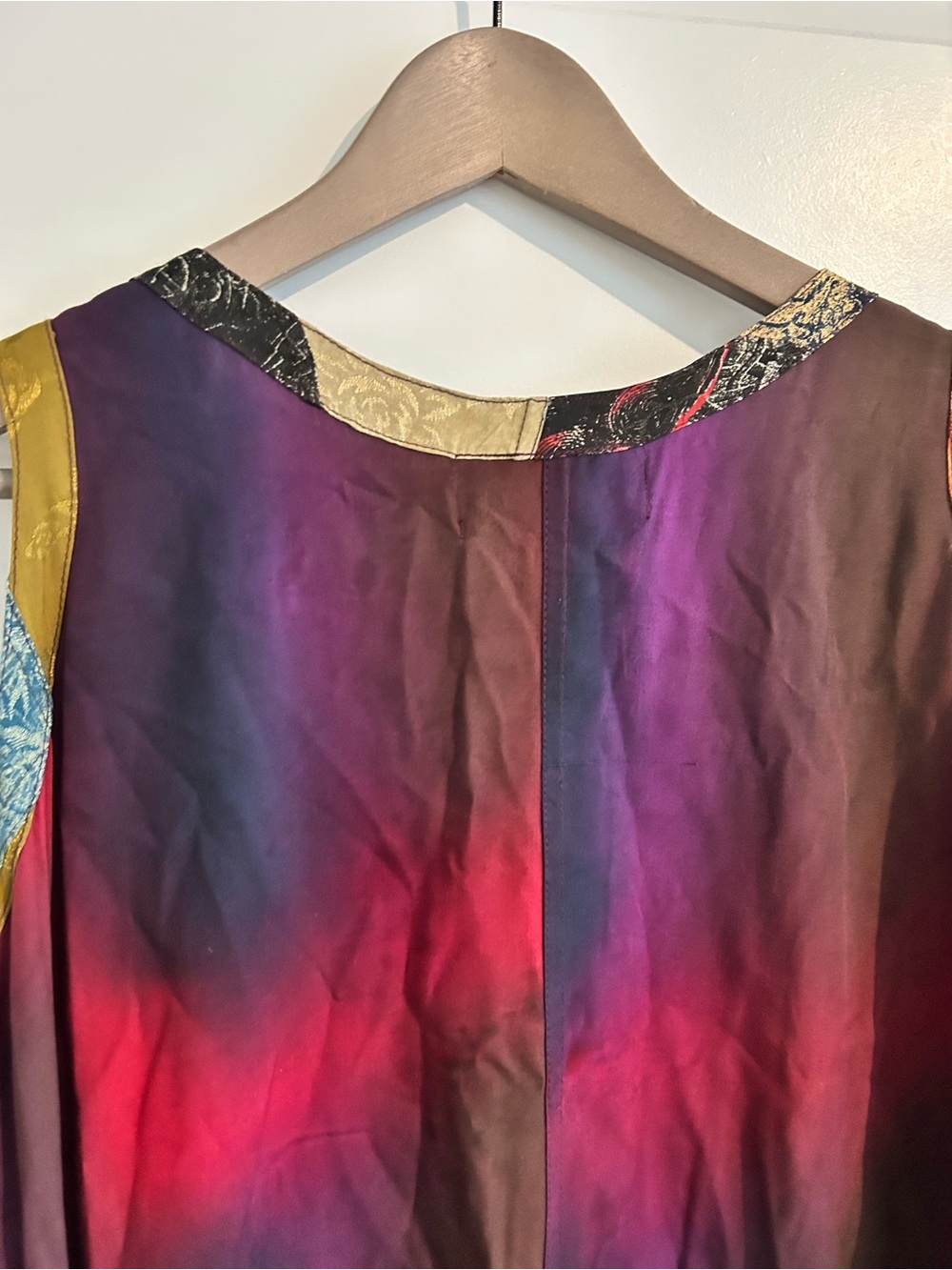 Vintage Kusnadi Ombre Patchwork Top Purple Red Multi Size L - Picture 15 of 16